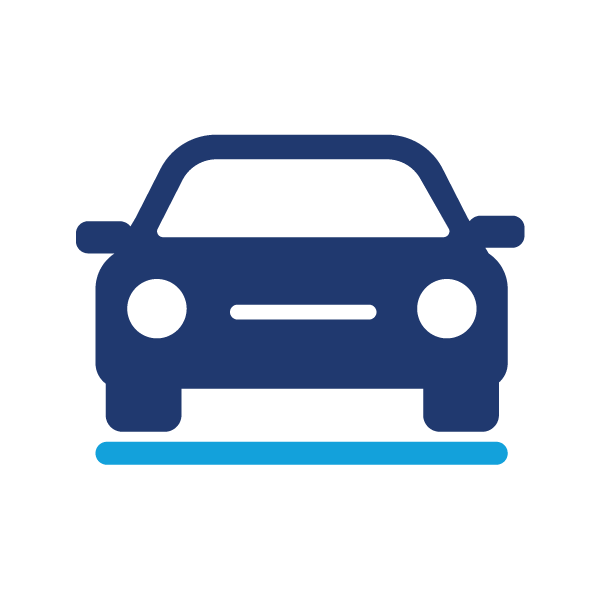 正面から見た車